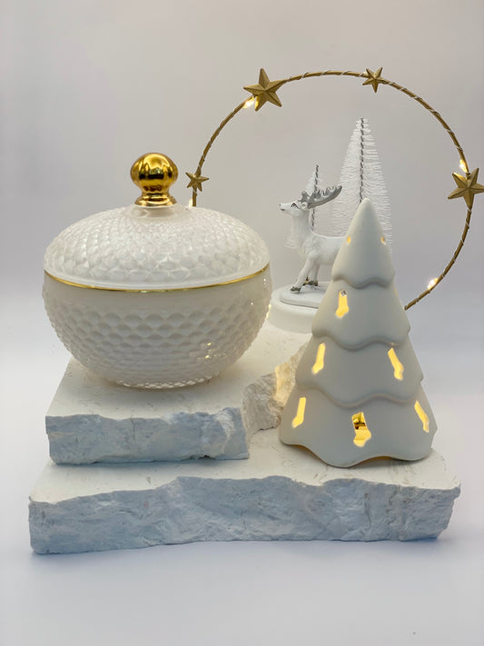 White Christmas - Large Soy & Coconut Candle (45 hours burn time - cotton wick)