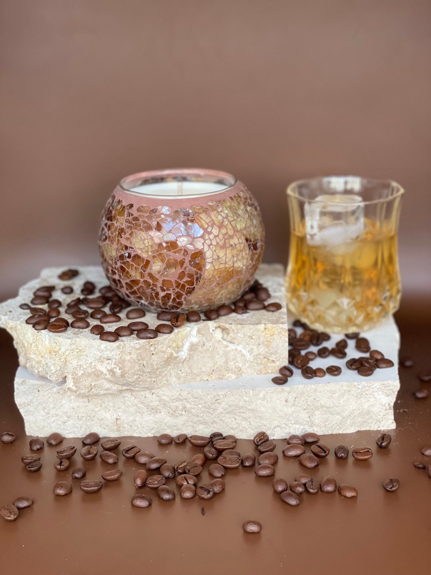 Smoked Coffee Whiskey - Soy & Coconut Candle (45 hours burn time - cotton wick)