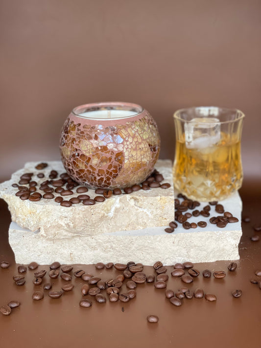 Smoked Coffee Whiskey - Soy & Coconut Candle (45 hours burn time - cotton wick)